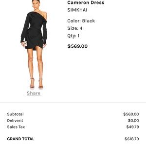 Designer Jonathan Simkhai, Cocktail dress never worn ordered tags still on